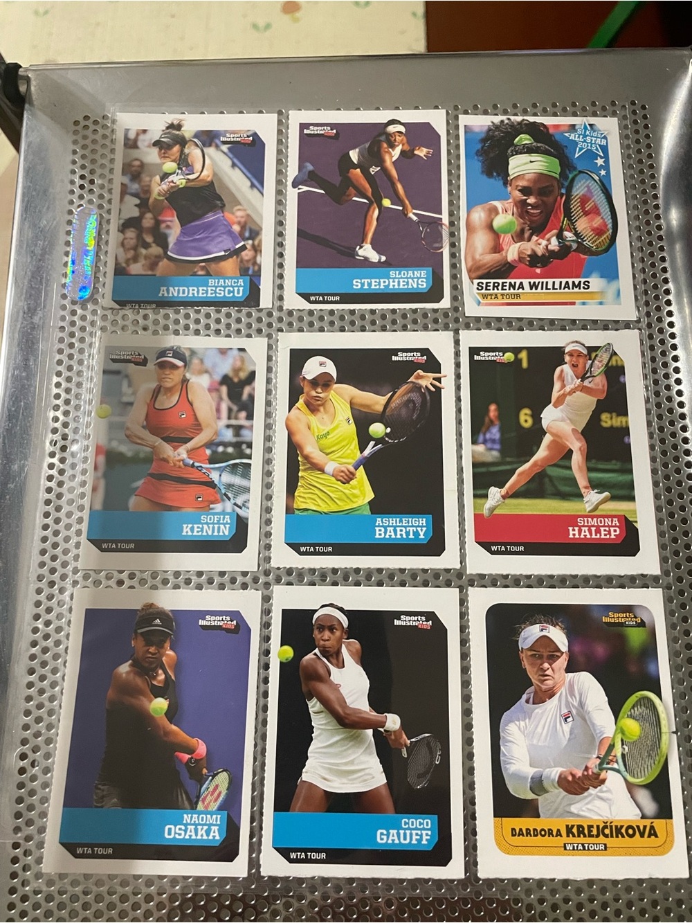 Tennis Trading Cards Collection - Blue, Purple, Black